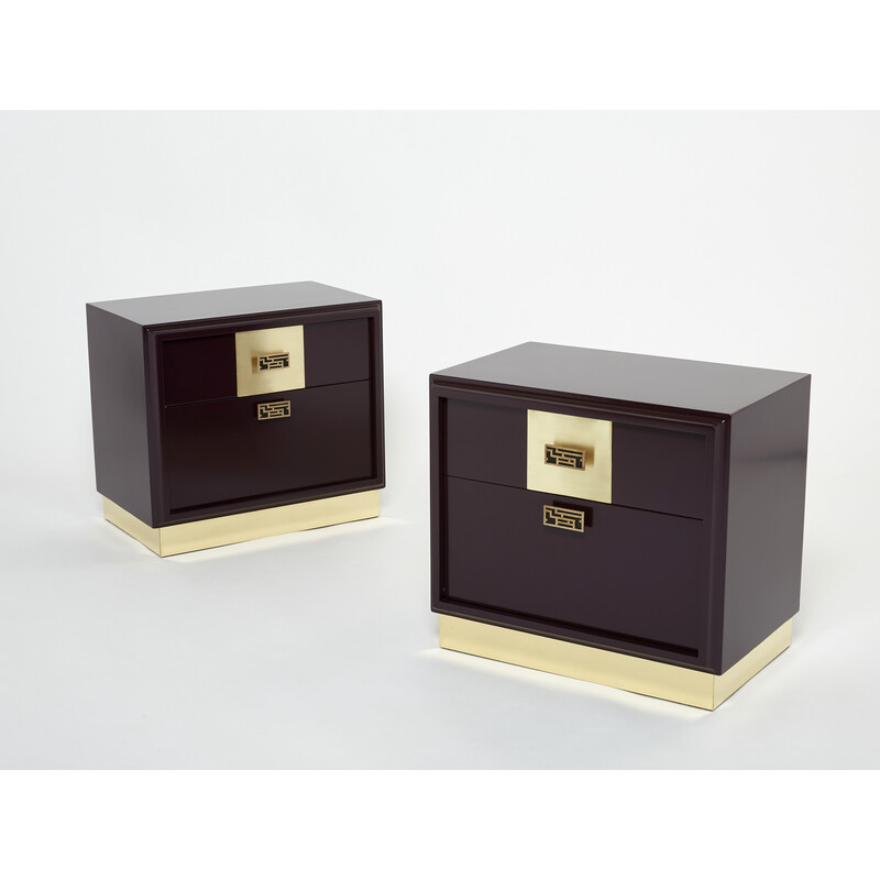 Pair of vintage night stands by Luciano Frigerio for Frigerio Di Desio, Italy 1970