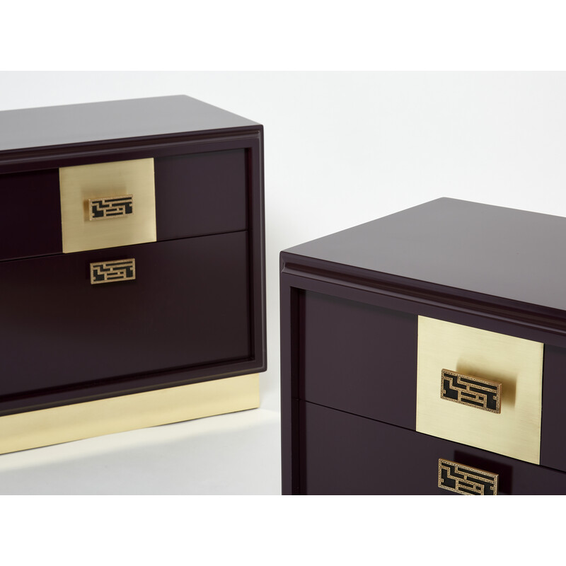 Pair of vintage night stands by Luciano Frigerio for Frigerio Di Desio, Italy 1970