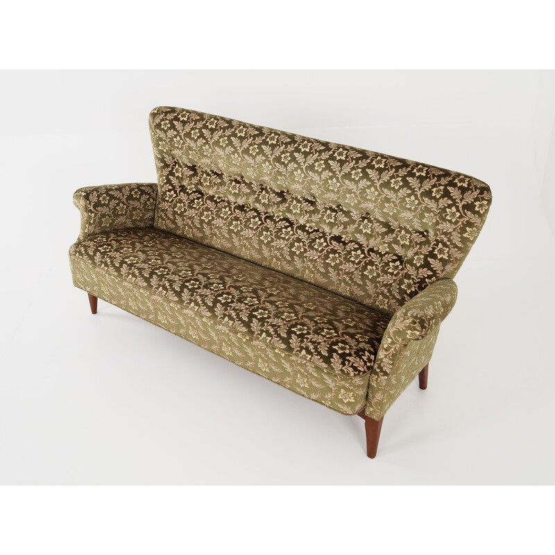 Vintage Scandinavian sofa in jacquard fabric by Fritz Hansen, 1970s