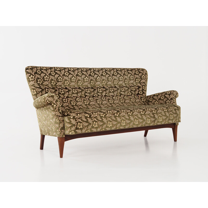 Divano scandinavo vintage in tessuto jacquard di Fritz Hansen, anni '70