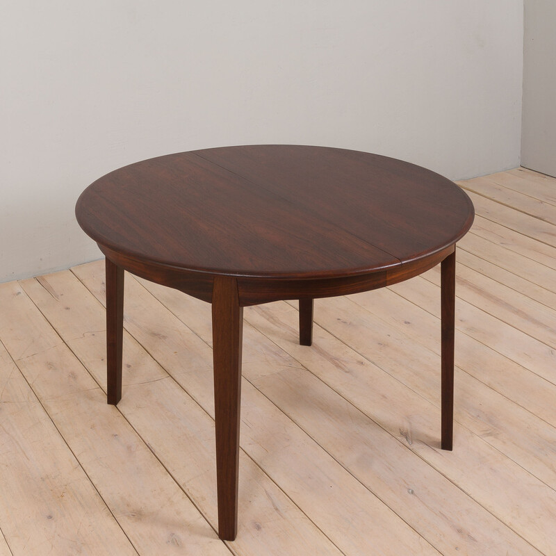 Vintage extendable round table by Knaernulf for Sorø Stolefabrik, Denmark 1960