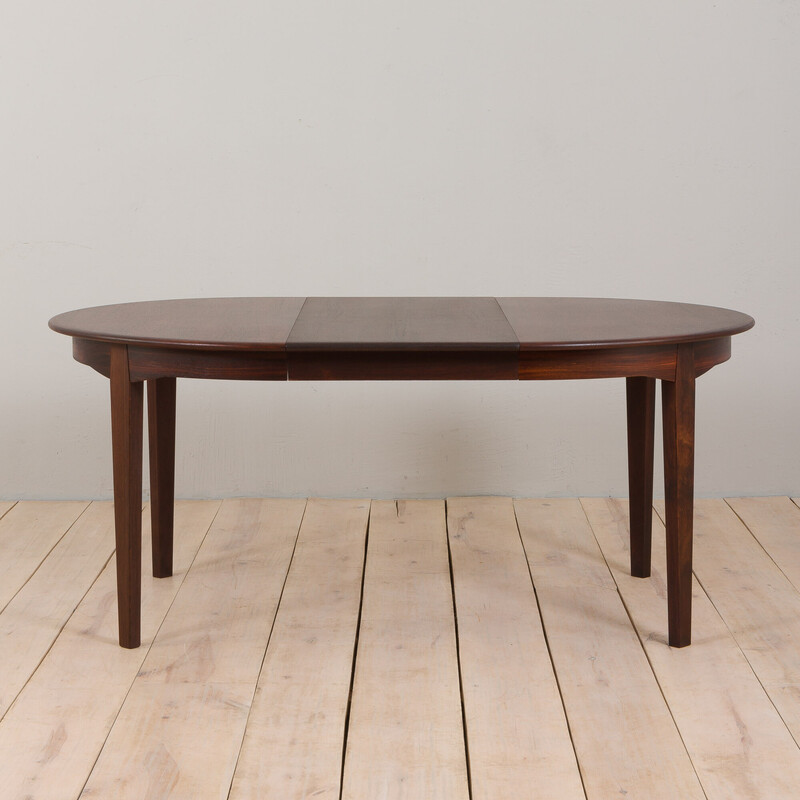 Vintage extendable round table by Knaernulf for Sorø Stolefabrik, Denmark 1960