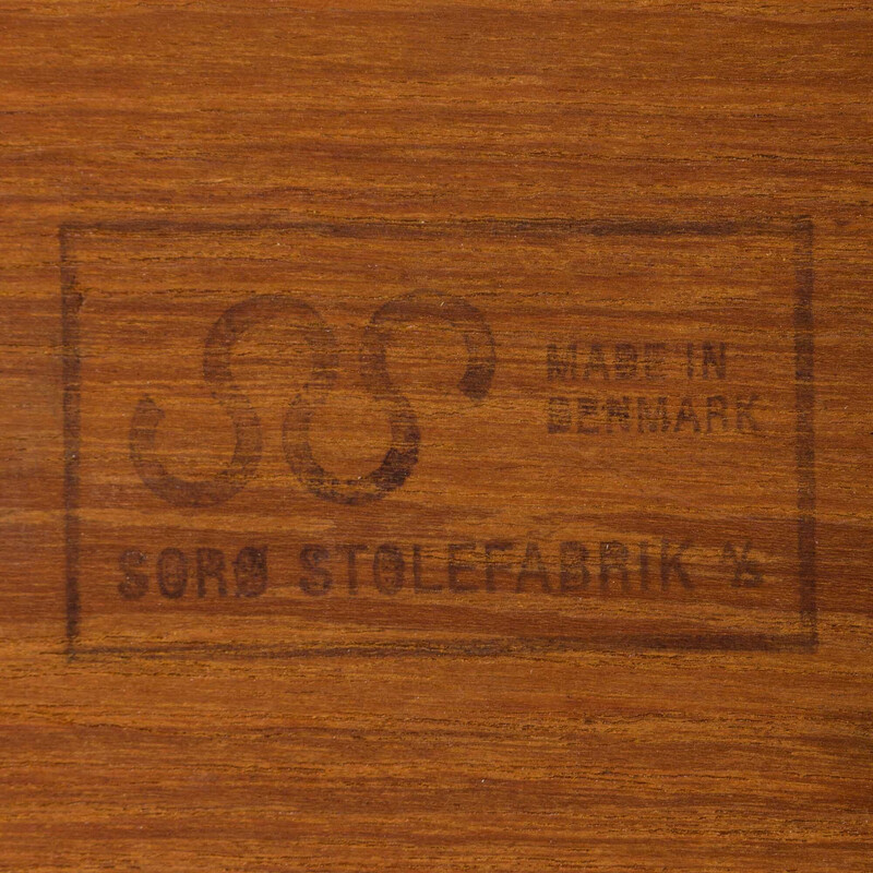 Mesa redonda extensível Vintage por Knaernulf para Sorø Stolefabrik, Dinamarca 1960