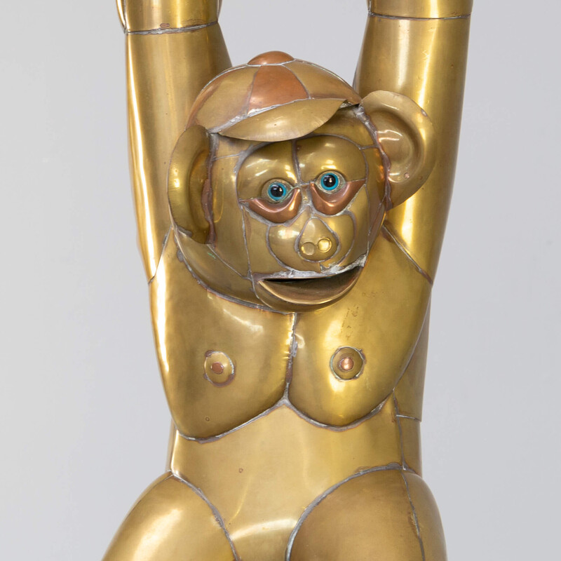 Vintage "hanging monkey" sculpture by Sergio Bustamente