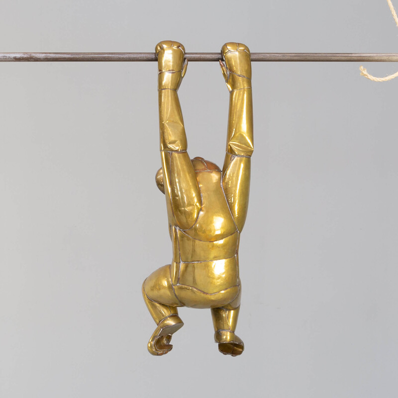 Vintage "hangende aap" sculptuur door Sergio Bustamente