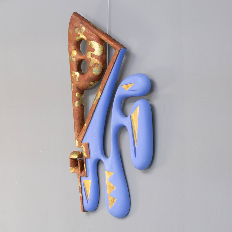 Vintage "arrival hall on Venus" wall sculpture by Jan Willem Krijger