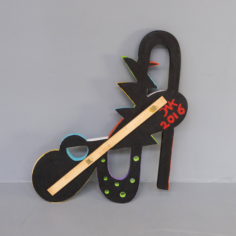 Vintage "symphony in color" wall sculpture by Jan Willem Krijger