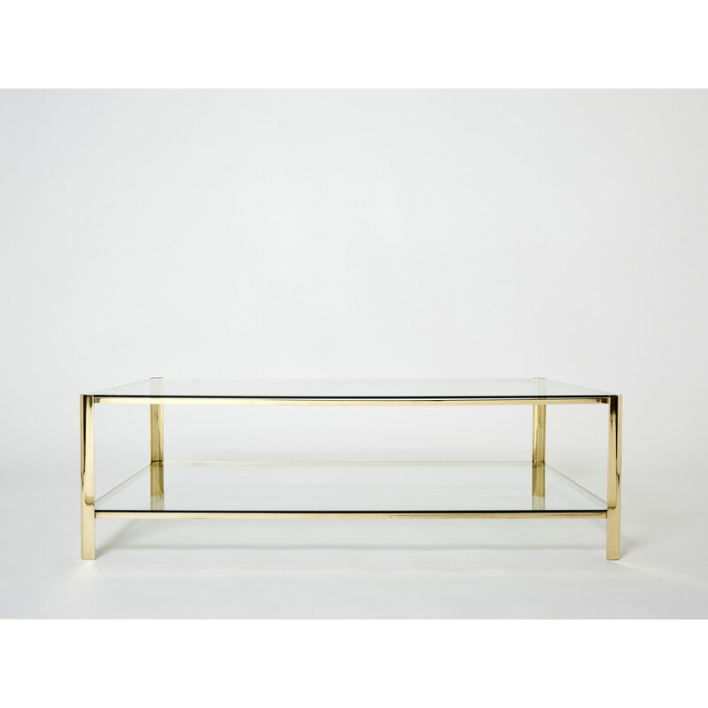 Vintage bronze coffee table by J.T. Lepelletier for Broncz, 1960