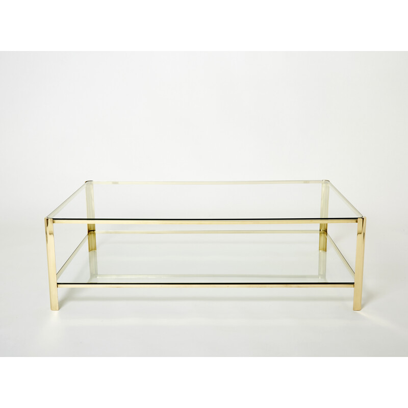 Mesa de café Vintage bronze da J.T. Lepelletier para Broncz, 1960