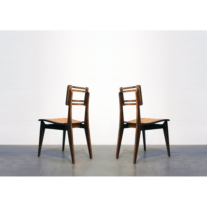 Paire de chaises par Pierre Cruège - 1950