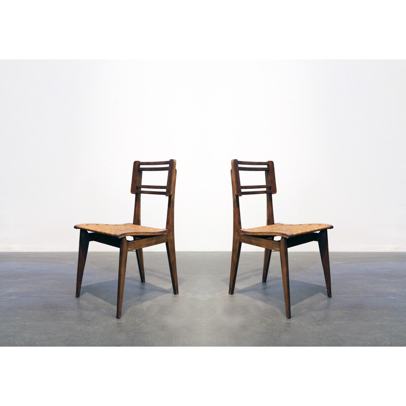 Pair of chairs by Pierre Cruège - 1950s