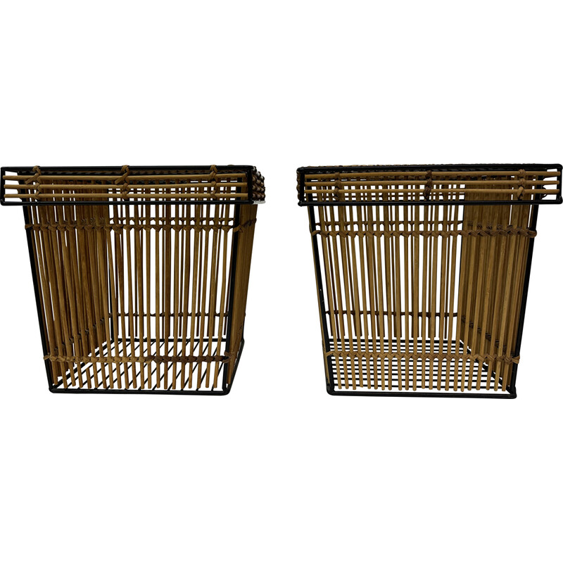 Pair of vintage storage baskets by Dirk van Sliedregt for Rohé, Netherlands 1960s