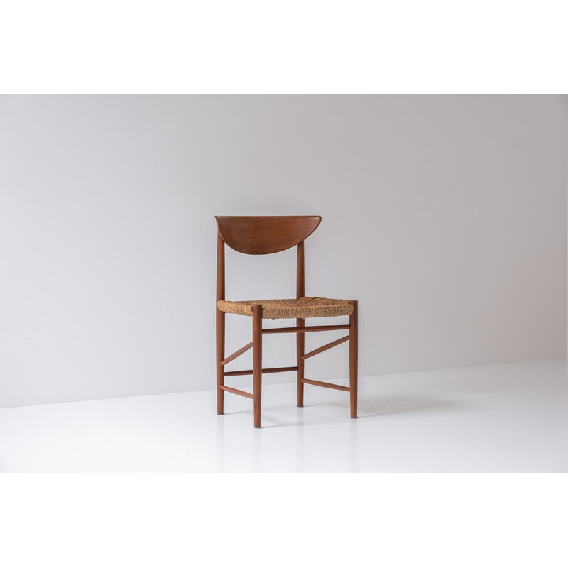 Cadeira lateral vintage de Peter Hvidt e Orla Mølgaard-Nielsen para Søborg Møbelfabrik, Dinamarca Anos 60