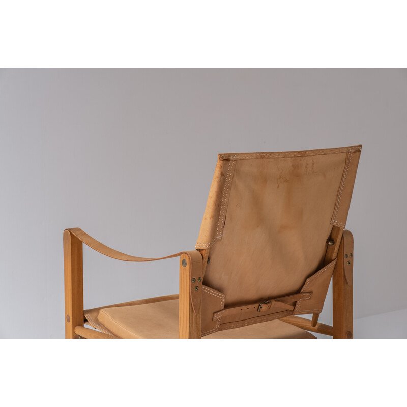 Vintage "Safari" armchair by Kaare Klint for Rud Rasmussen, Denmark 1950s