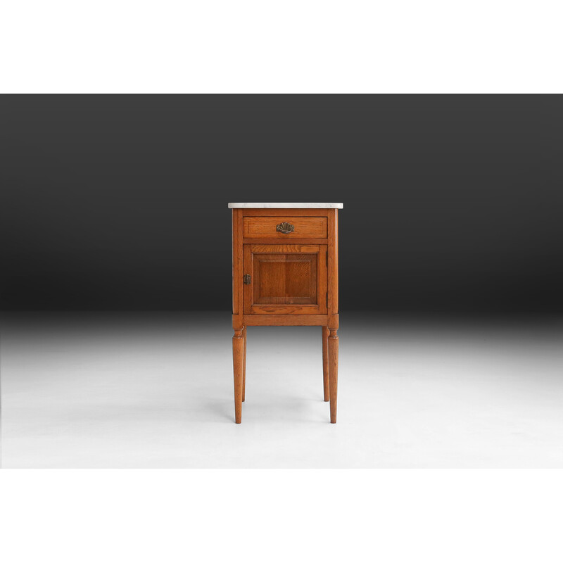 Mid-century night stand with a carrara marble top, 1950