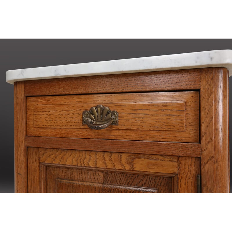 Mid-century night stand with a carrara marble top, 1950