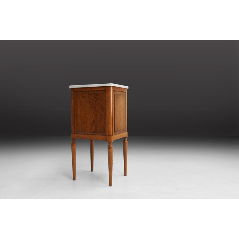 Mid-century night stand with a carrara marble top, 1950