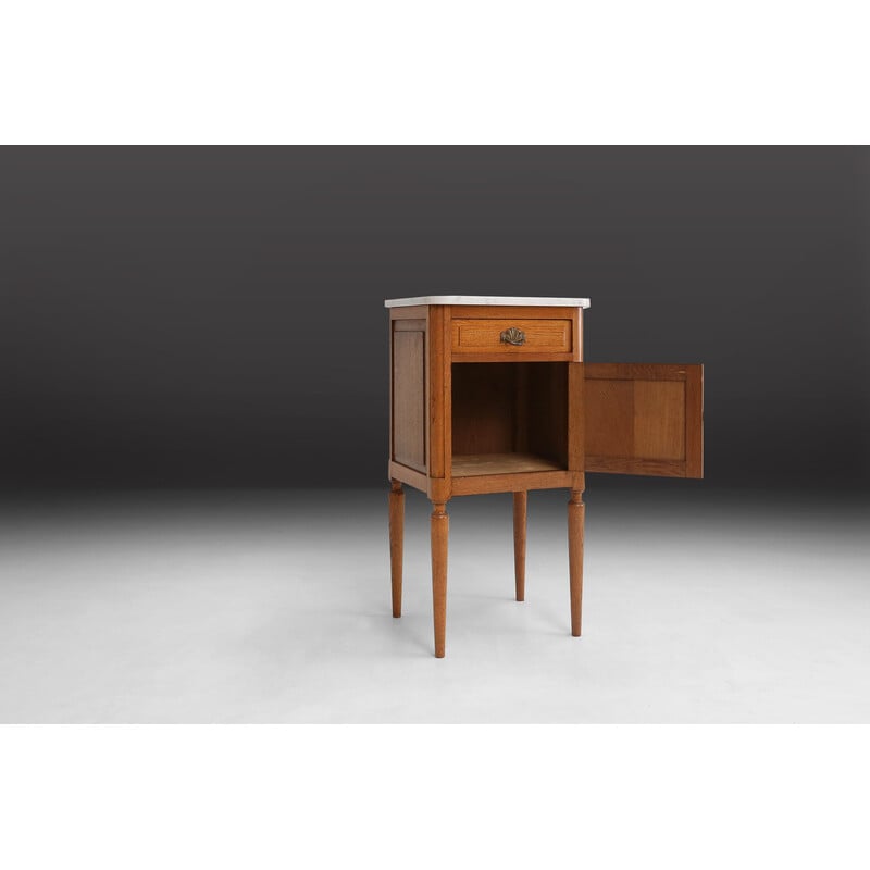 Mid-century night stand with a carrara marble top, 1950