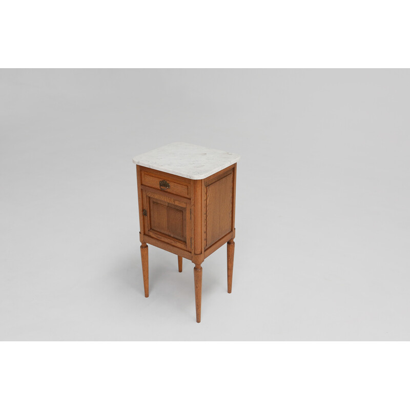 Mid-century night stand with a carrara marble top, 1950