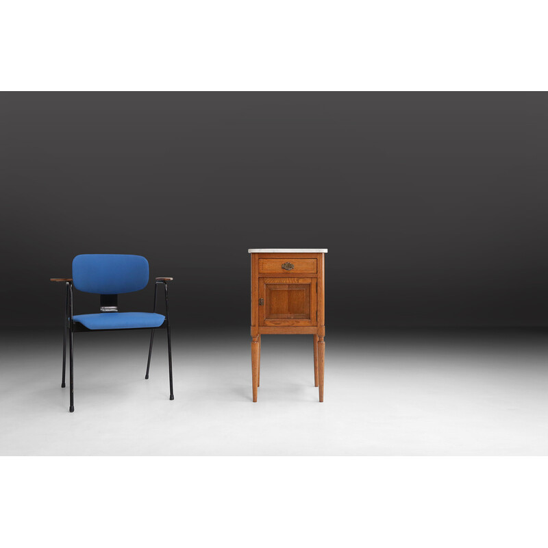 Mid-century night stand with a carrara marble top, 1950