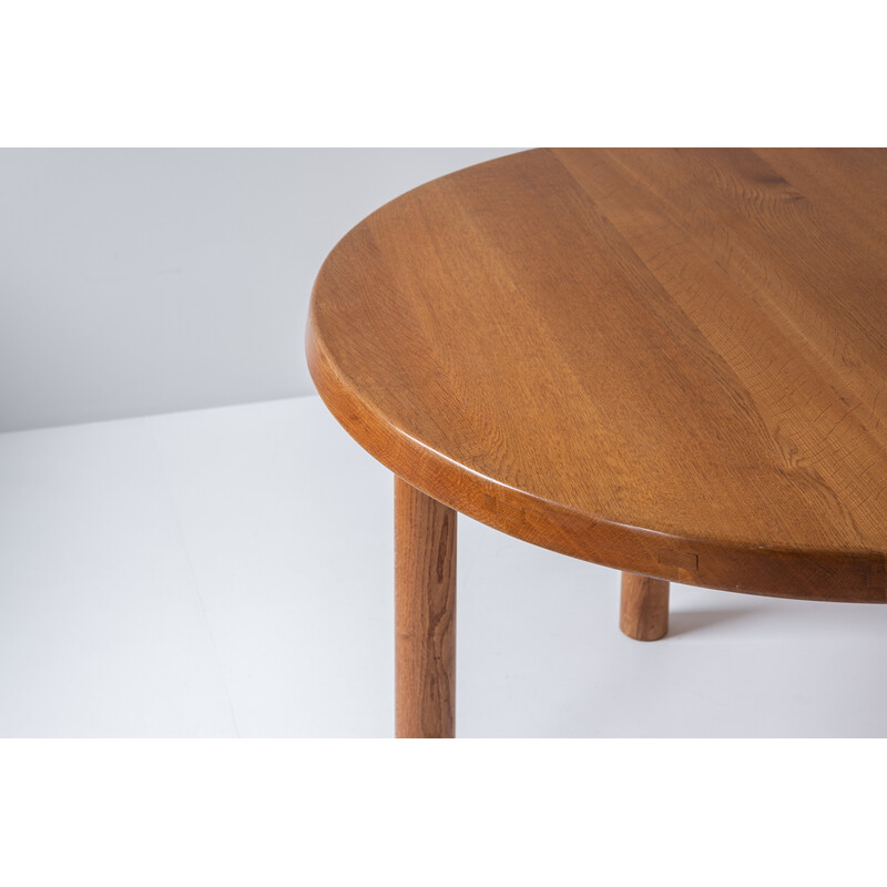 Vintage "T02" dining table by Pierre Chapo, France 1962