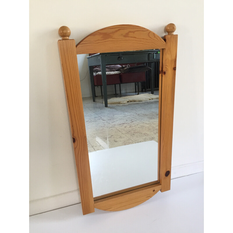 Vintage pine chestnut mirror