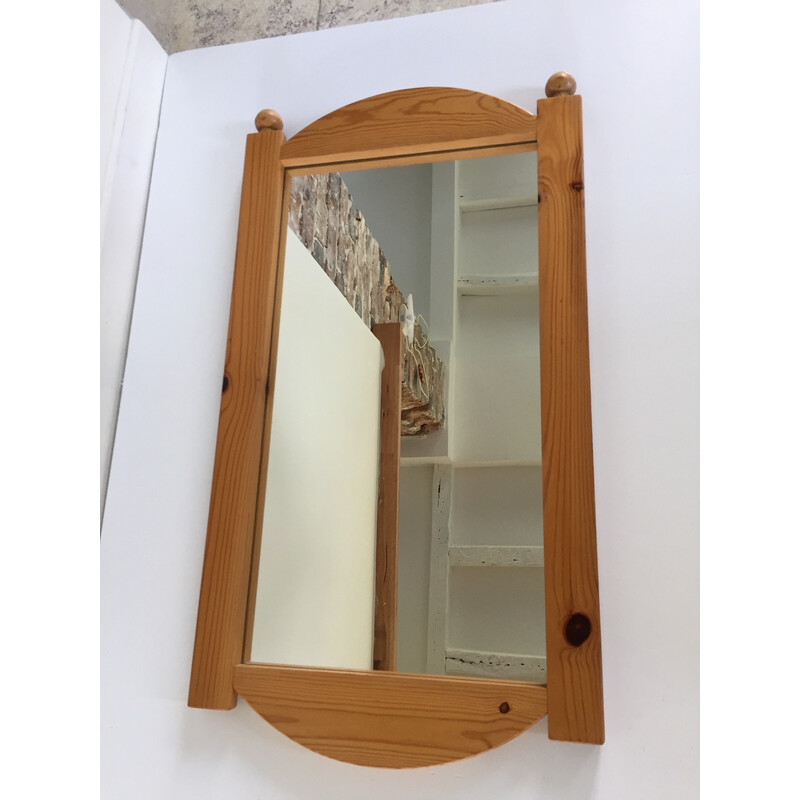 Vintage pine chestnut mirror