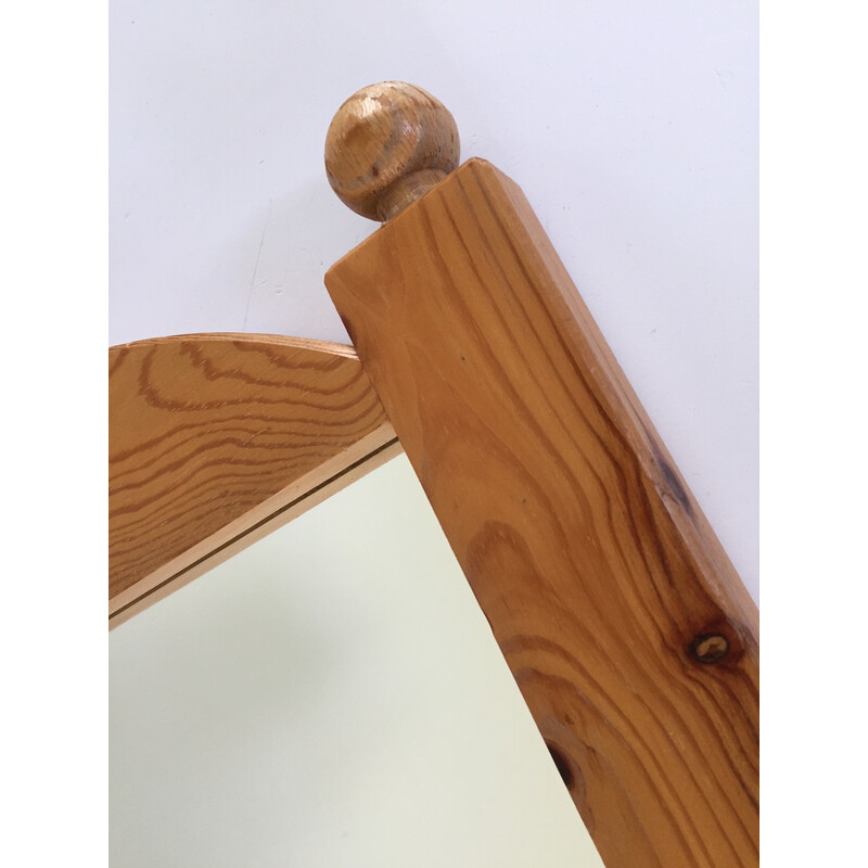 Vintage pine chestnut mirror