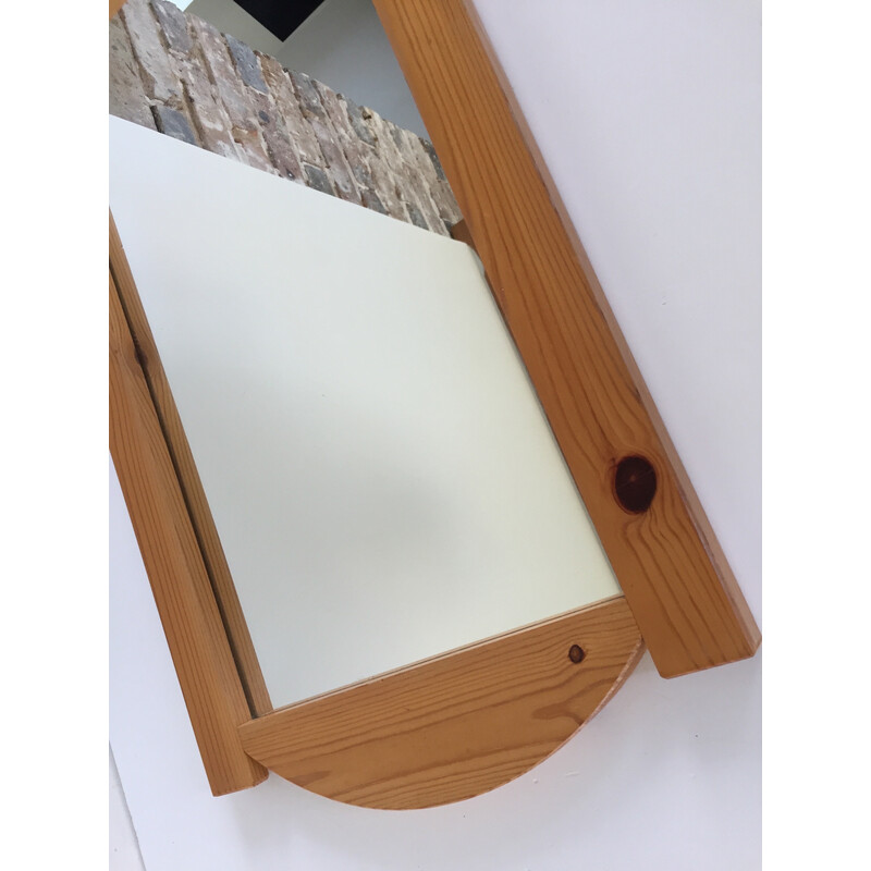 Vintage pine chestnut mirror