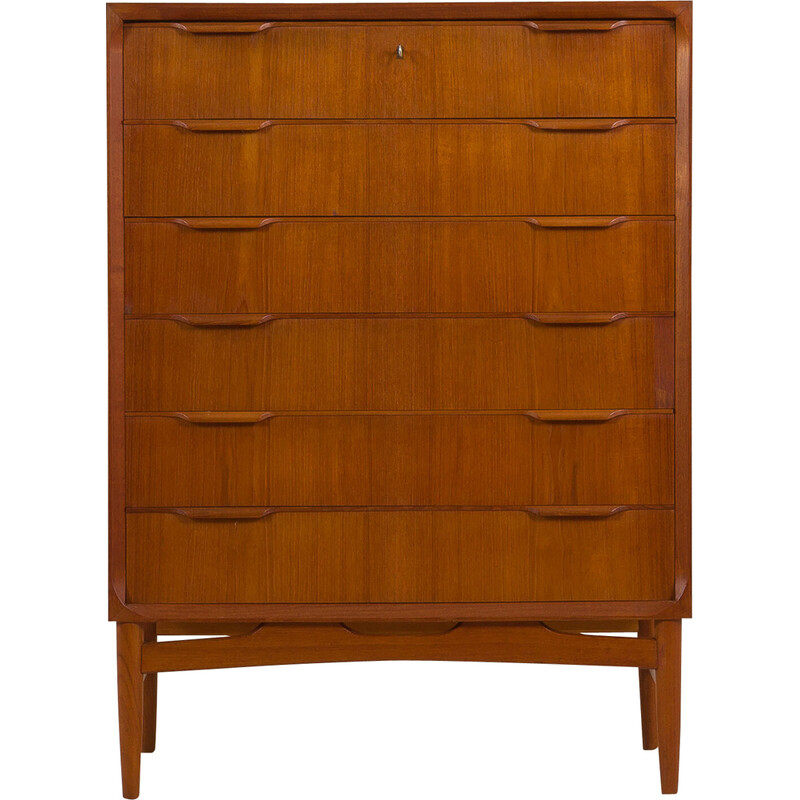 Danish vintage sculptural chest of drawers in teak, 1960s