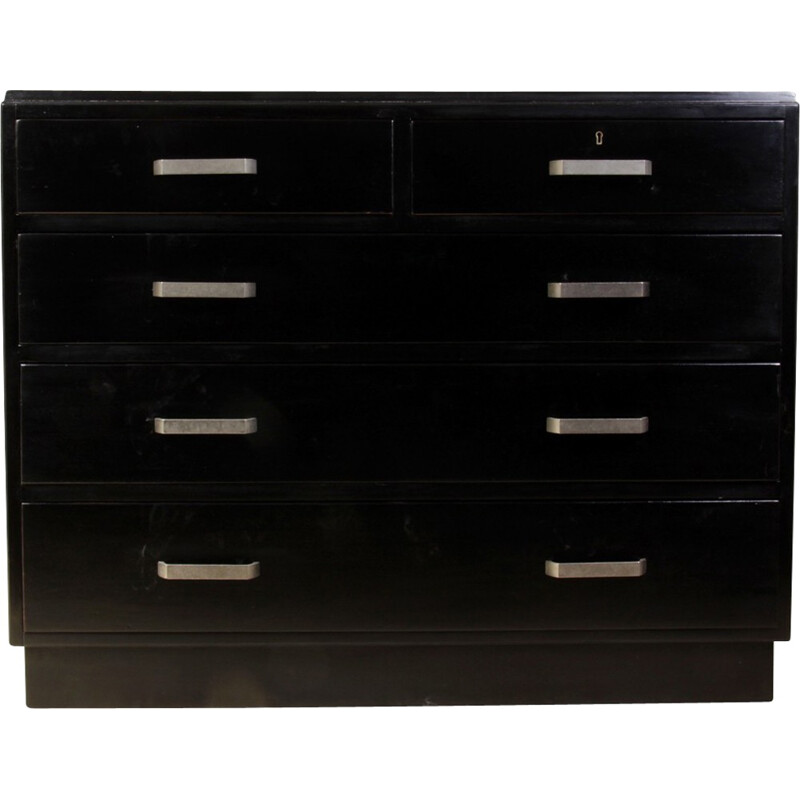 Chest of drawers Piano Black - 1930s