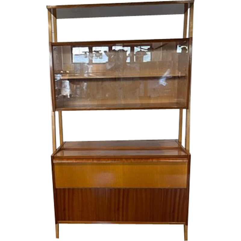 Monti-Highboard mit Glaspaneelen und einer Klappe von Frantisek Jirak, Tschechoslowakei 1960er Jahre