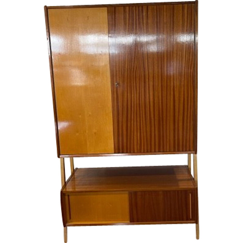 Vintage Monti highboard in beukenhout van František Jirák, Tsjechoslowakije 1960