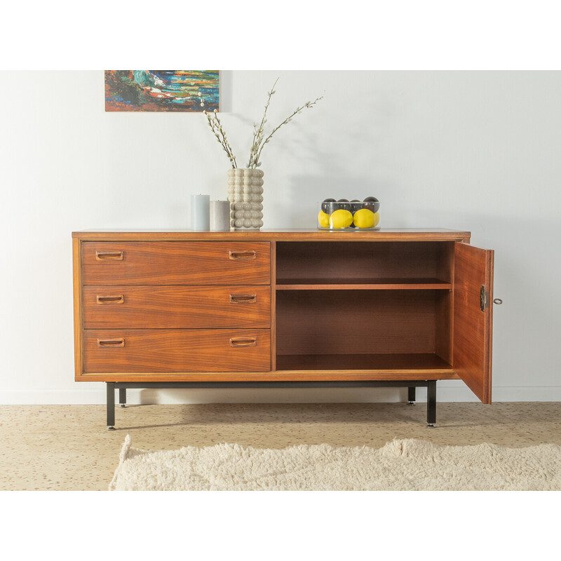 Vintage walnut veneer sideboard, Germany 1960s