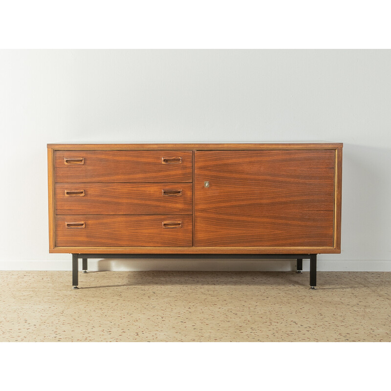 Vintage walnut veneer sideboard, Germany 1960s