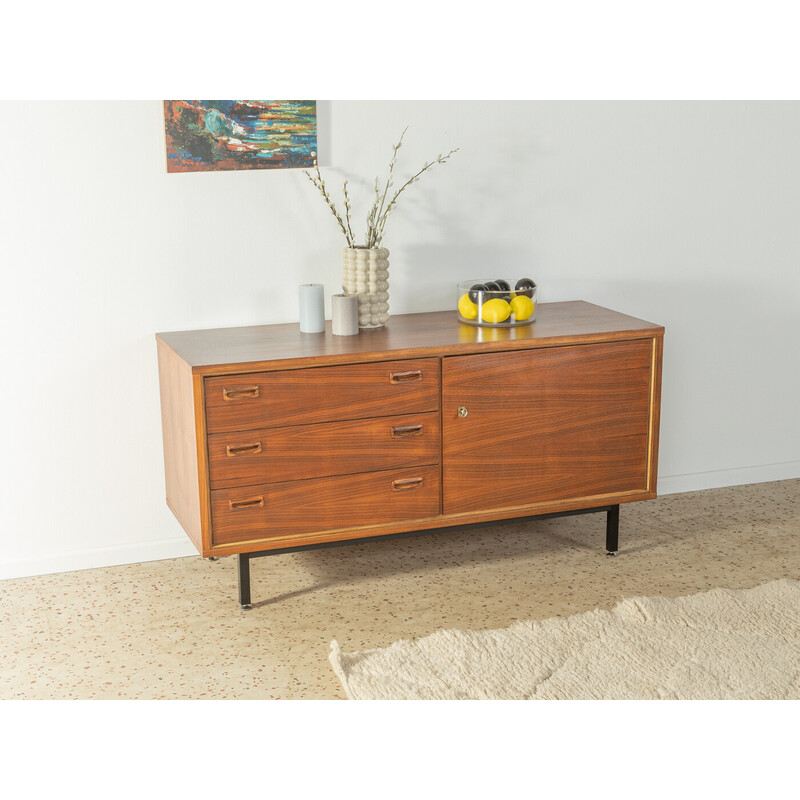 Credenza vintage impiallacciata in noce, Germania 1960