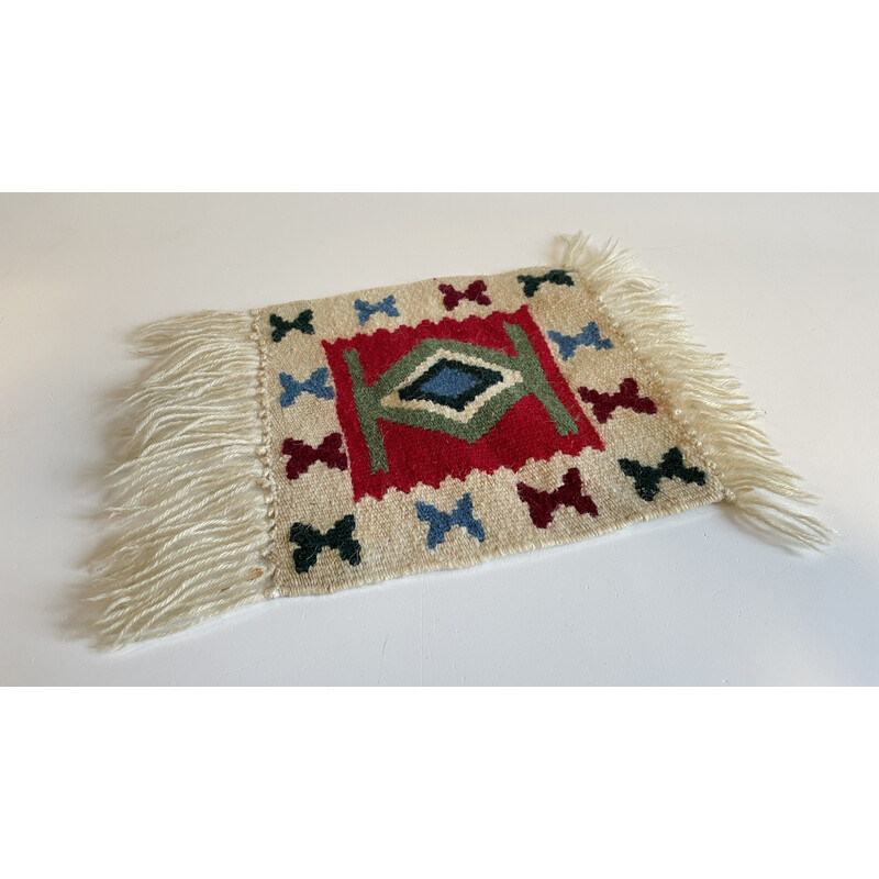 Mini vintage Rolakan rug in wool, 1970s