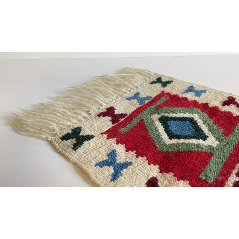 Mini tapis Rolakan en laine vintage, 1970