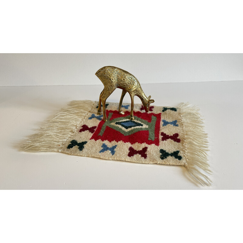 Mini vintage Rolakan rug in wool, 1970s