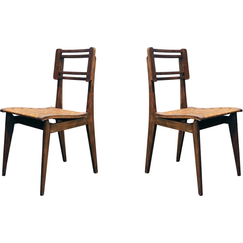 Pair of chairs by Pierre Cruège - 1950s