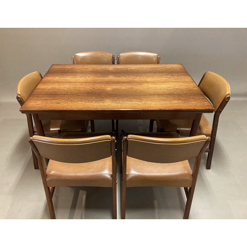 Vintage rosewood dining set, 1950