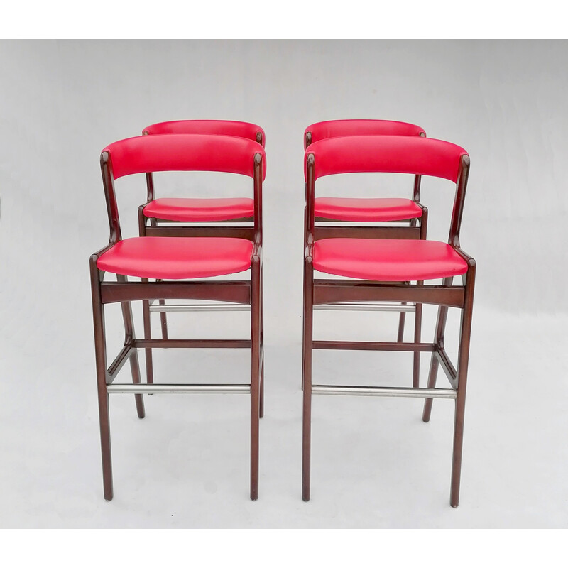 Set of 4 vintage Fire bar stools