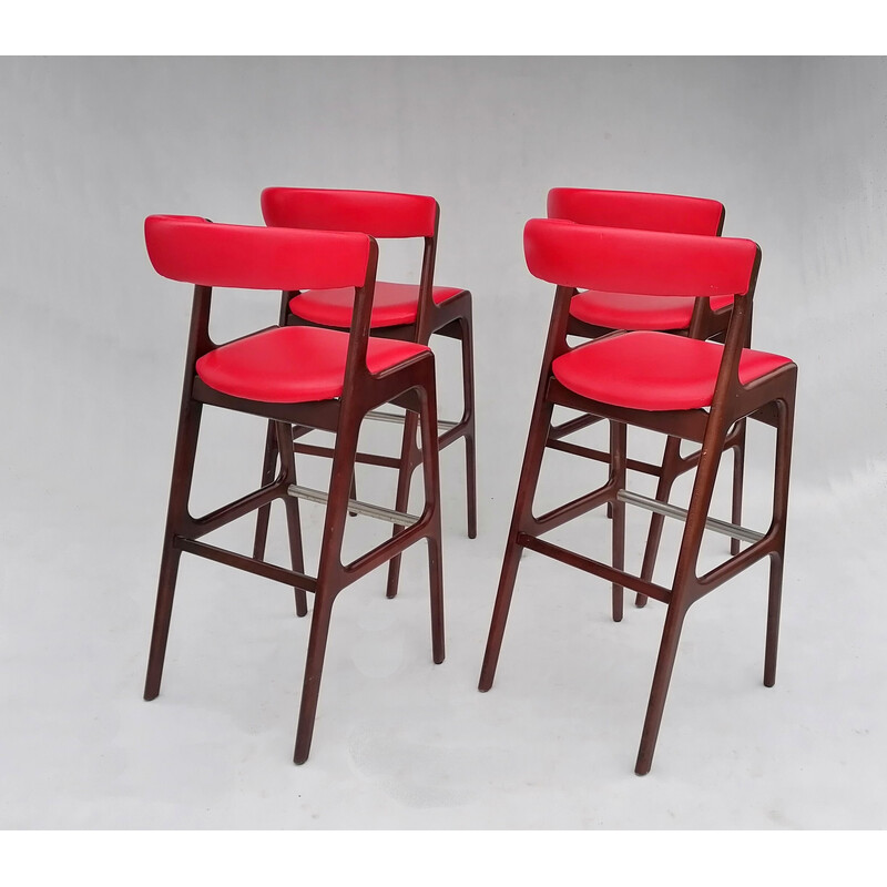 Set of 4 vintage Fire bar stools