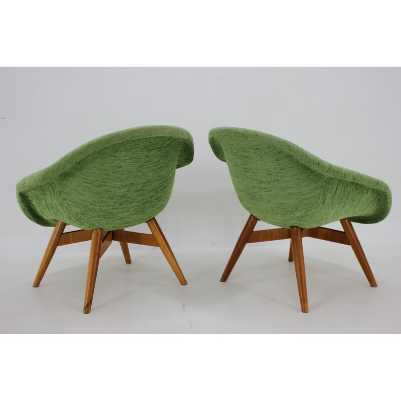 Pair of vintage armchairs by Miroslav Navratil, Czechoslovakia 1960s