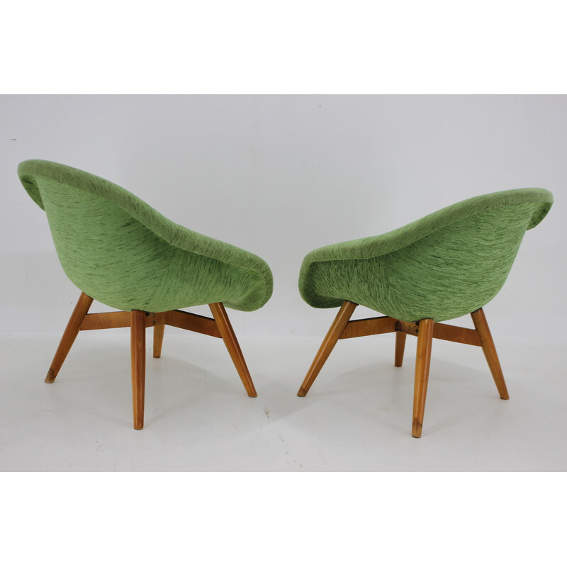 Pair of vintage armchairs by Miroslav Navratil, Czechoslovakia 1960s