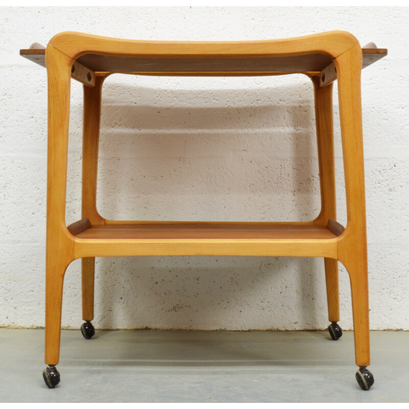 Mid century teak and beech tea trolley - 1960s