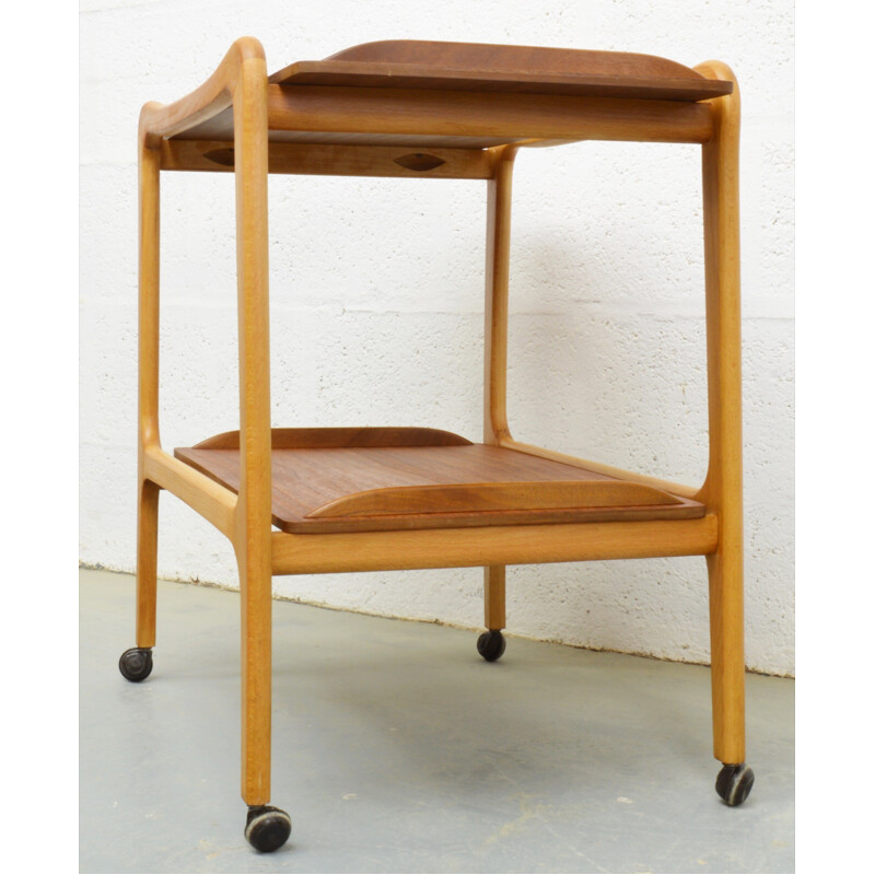 Mid century teak and beech tea trolley - 1960s