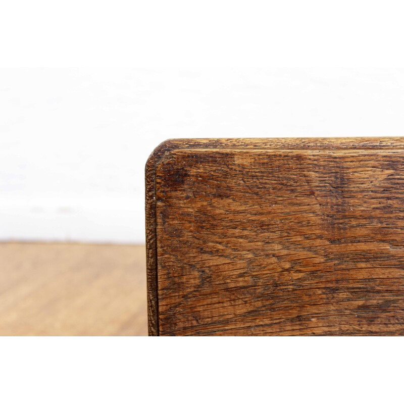 Vintage stool in solid oak