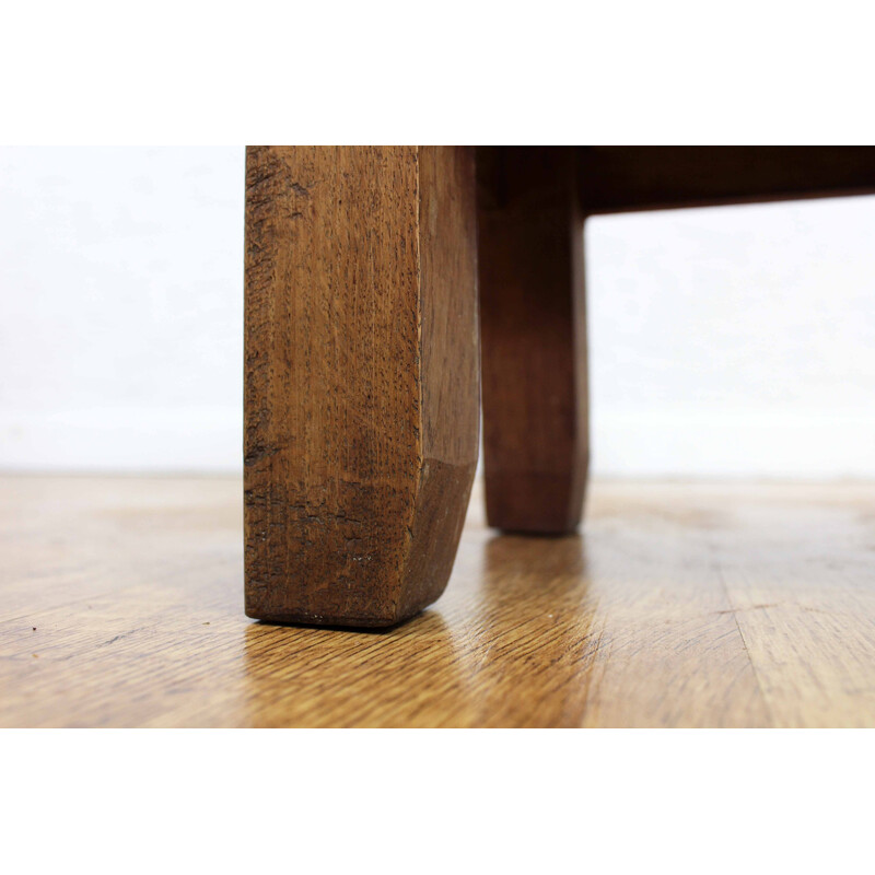 Vintage stool in solid oak