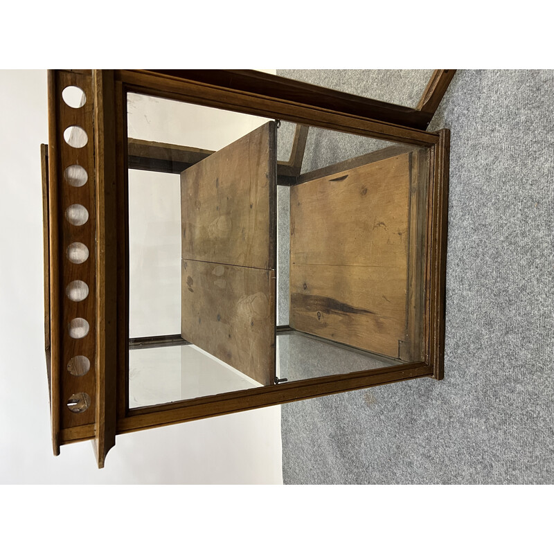 Vintage oak display cabinet